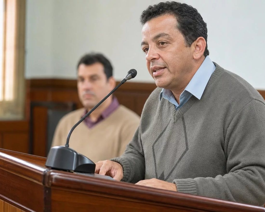 Participante ergue a mão para pedir a palavra numa mesa coberta de folhas anotadas